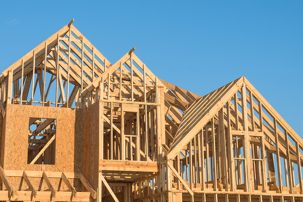 new home construction framing.