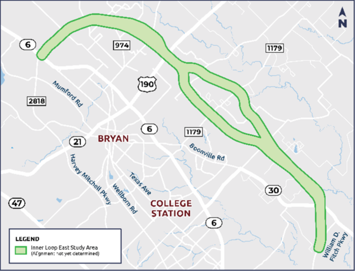 Map of Inner Loop East Study area